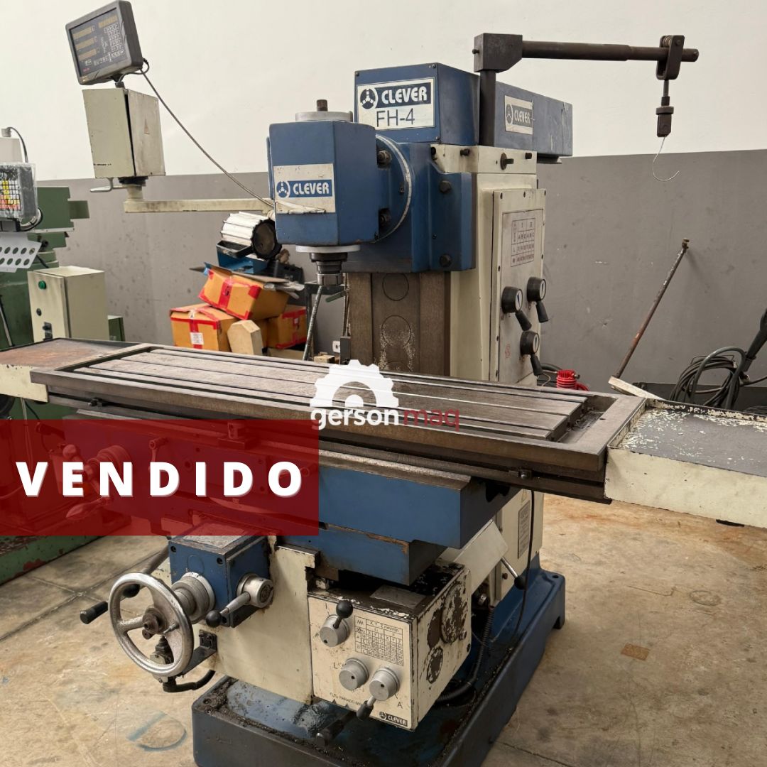 FRESADORA UNIVERSAL CLEVER FH4 COM DIGITAL E AUTOMÁTICO – POUCO USADA