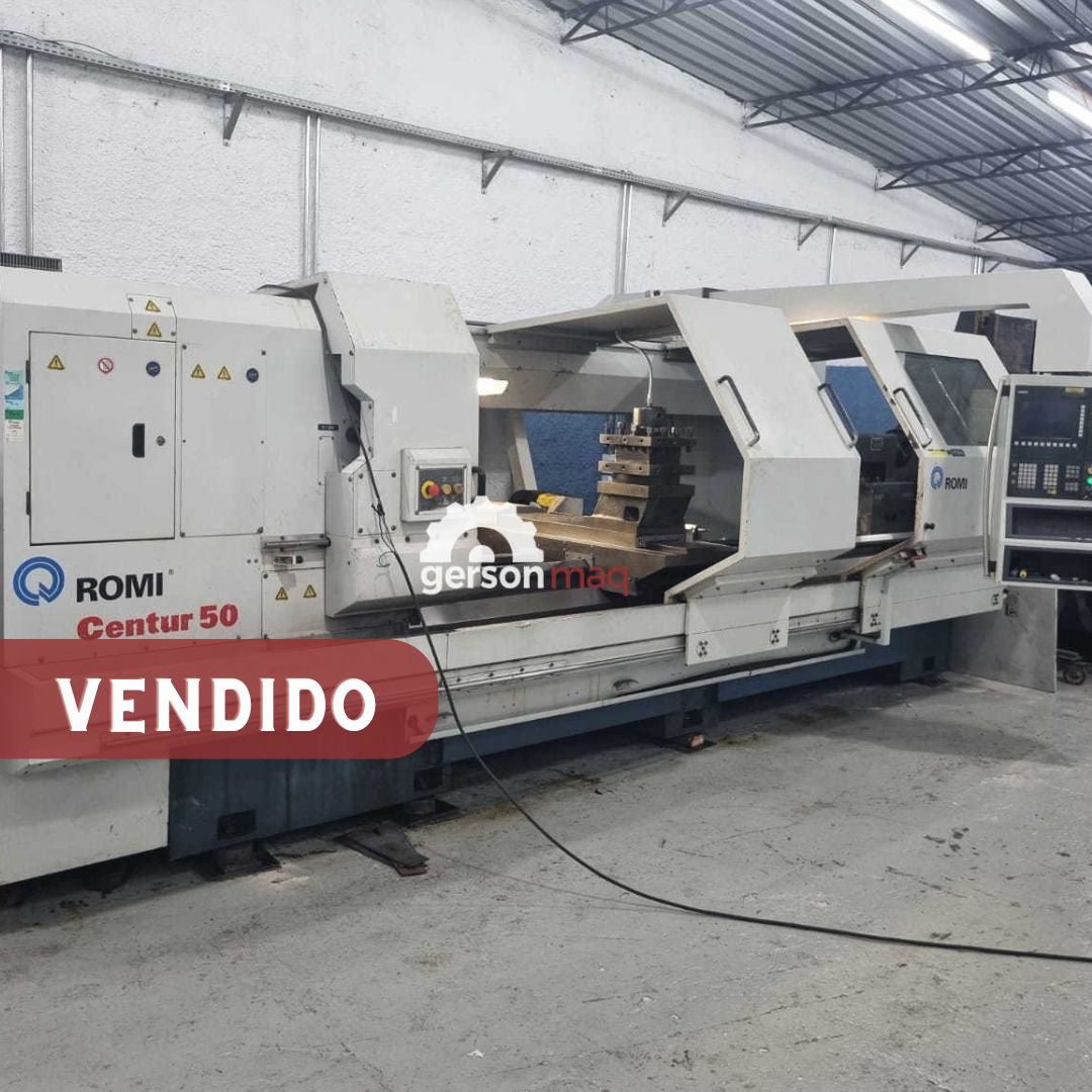 TORNO CNC ROMI CENTUR 50 - 1000 X 3000 mm - ano 2014