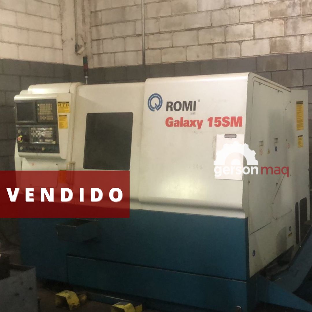 TORNO CNC ROMI GALAXY 15 MS ANO 2001 COM ACIONADA