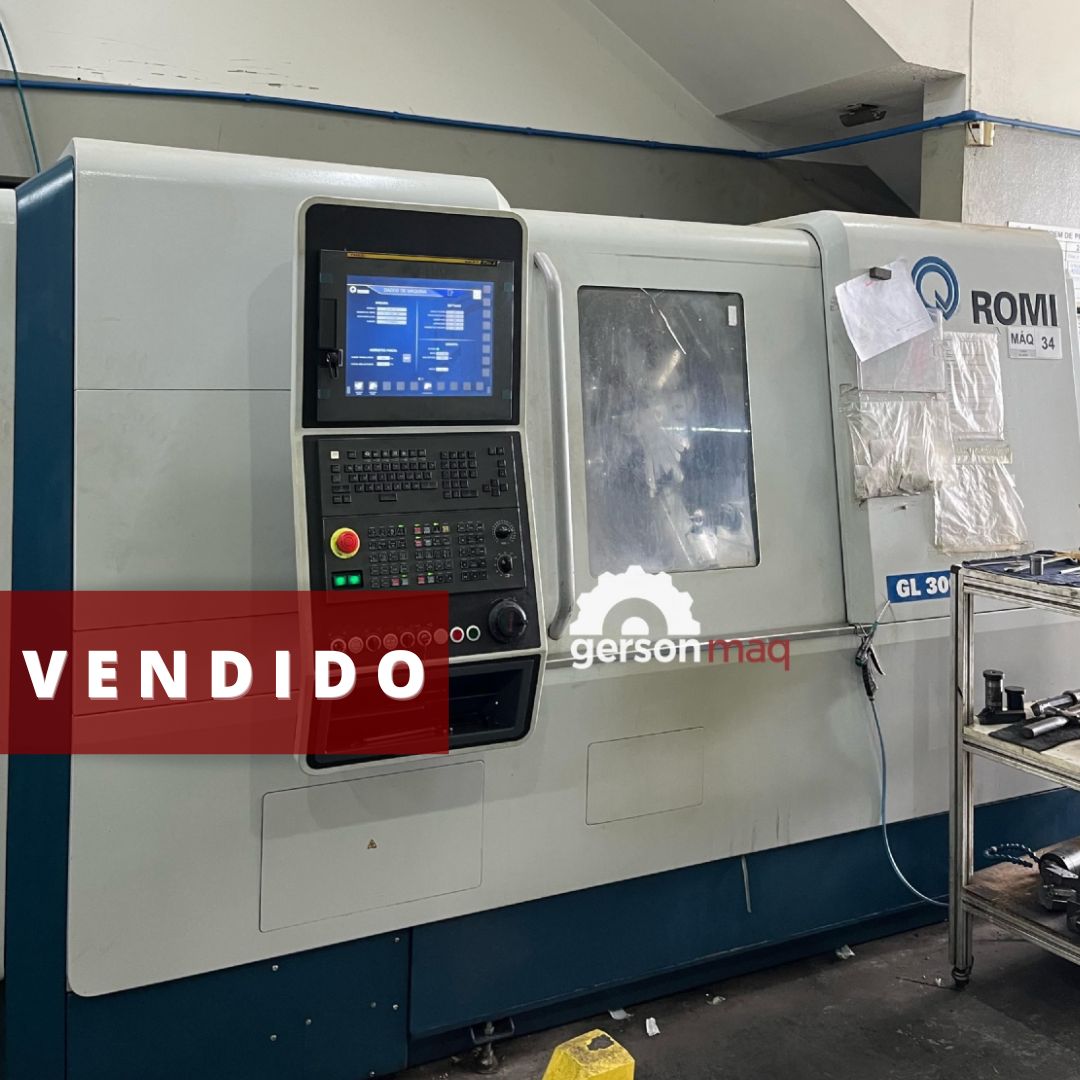 TORNO CNC ROMI GL300M - ANO 2021 - FERRAMENTA ACIONADA - 1900 HORAS DE USO