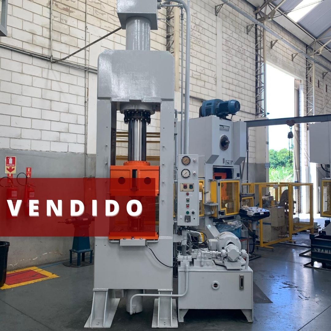 PRENSA HIDRAULICA DUPLO EFEITO MARCA MECATRO 120 TON