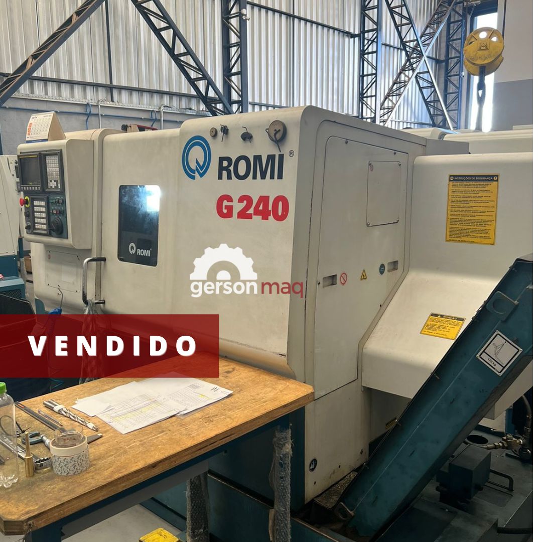 TORNO CNC ROMI G240 ANO 2006 com ALIMENTADOR DE BARRAS
