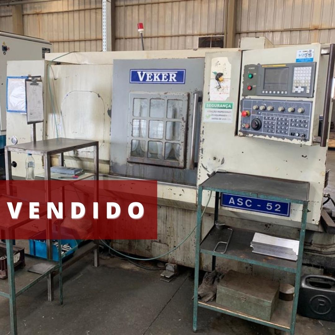 TORNO CNC VEKER MODELO ASC-52 ano 2006